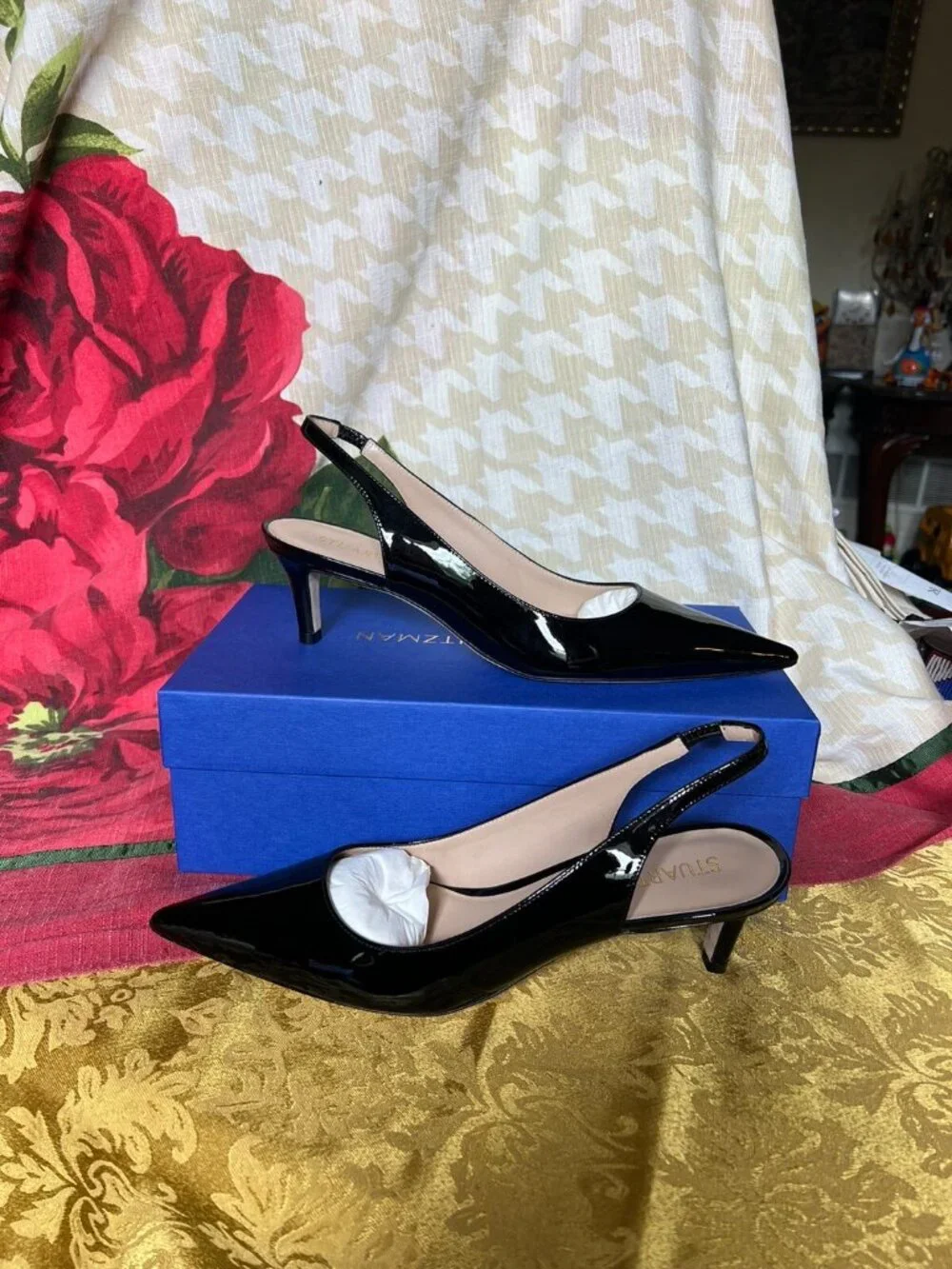 STUART WEITZMAN Stuart 50 Slingback pump Black/Patent Leather - Picture 4 of 9